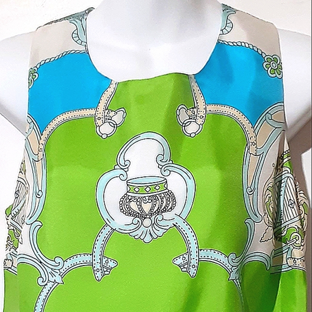 JULIE BROWN Crown Print Shift Dress NWOT - Picture 3 of 9